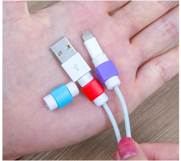 
Wholesale Usb Cable Earphones Protector Colorful Cover For Android Cable Data Line Protection Sleeve 