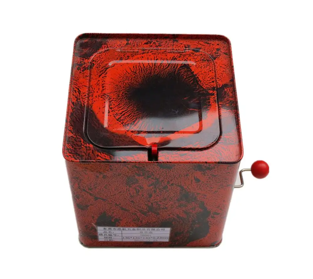 Special Design Hand Crank Custom Cartoon characters Melody  Music Box For Child Metal box