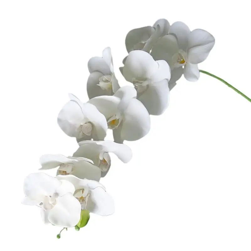 High quality 97CM 10 flowers and 2 buds phalaenopsis artificial latex orchid
