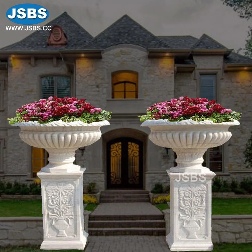 white large antique marble vases for cemetery