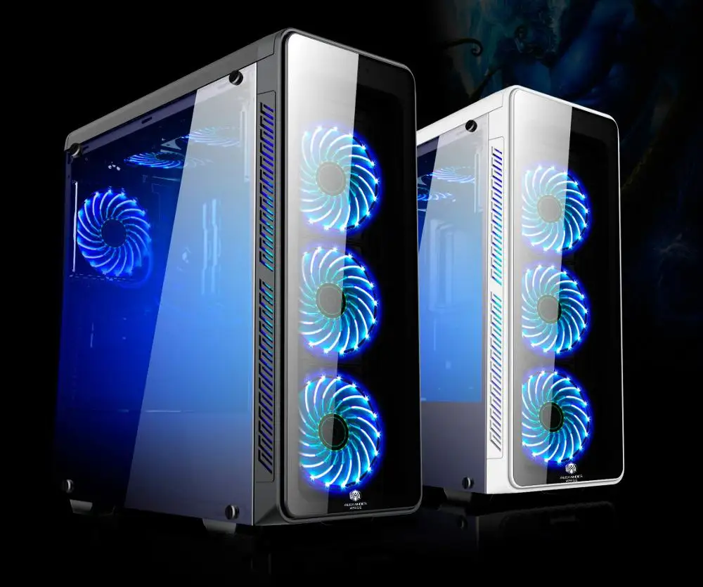 Настройка ПК компьютерных игр случаях башни с закаленное стекло черный