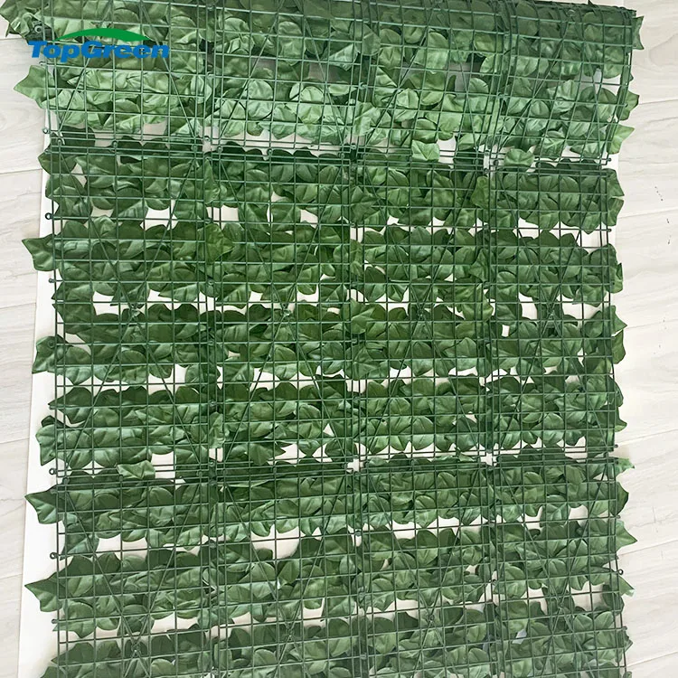 UV Coated Decorative Outdoor Artificial Green Leaf Fence