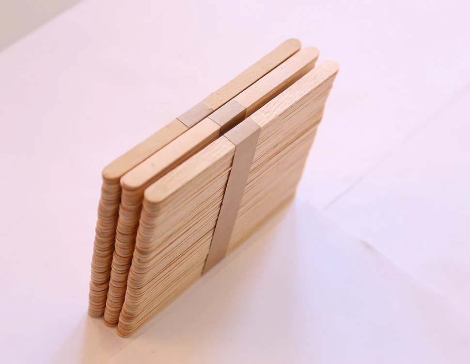 wood material edge frozen ice cream stick
