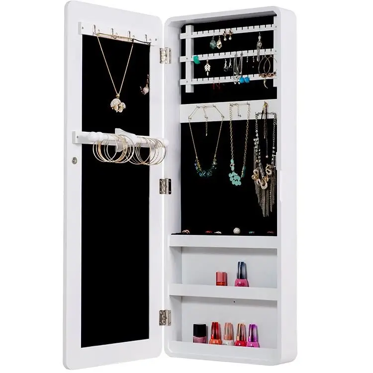
New Living Room Design Wooden Wall Jewelry Organizer Cabinet 