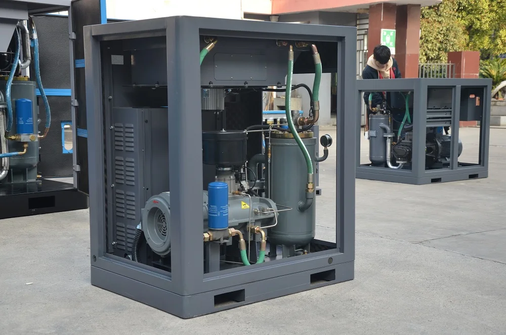 50 HP PM двигатель с регулируемой частотой вращающегося винтового воздушного компрессора