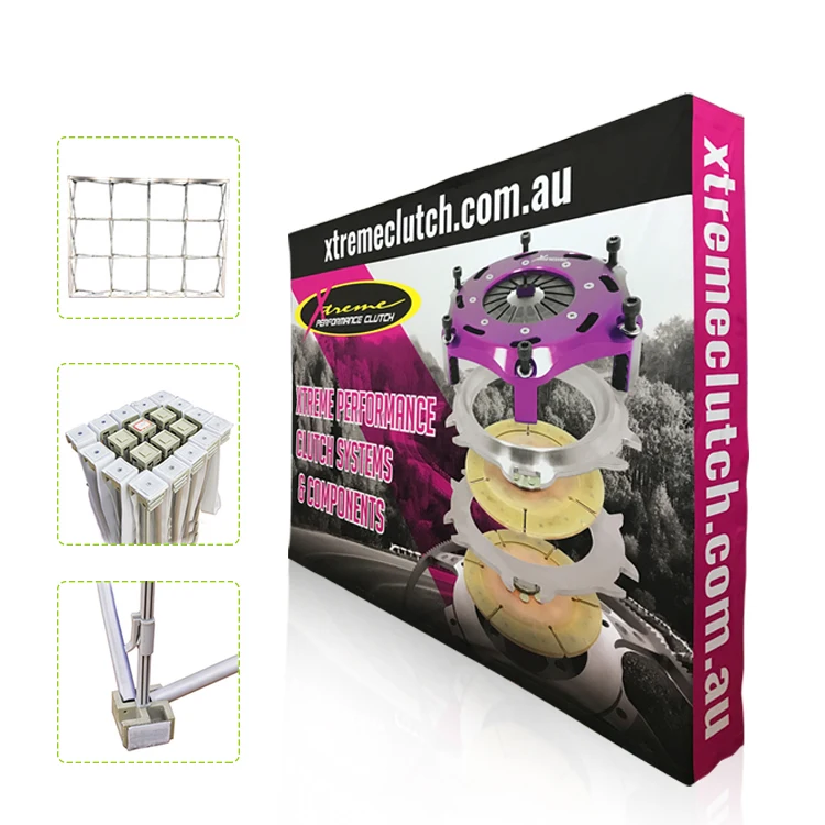 portable aluminium trade show backdrop pop up  display stand