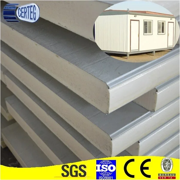 
Heat Insulation Glass Wool/PU/EPS/Rock Wool Sandwich Panel Turkey 