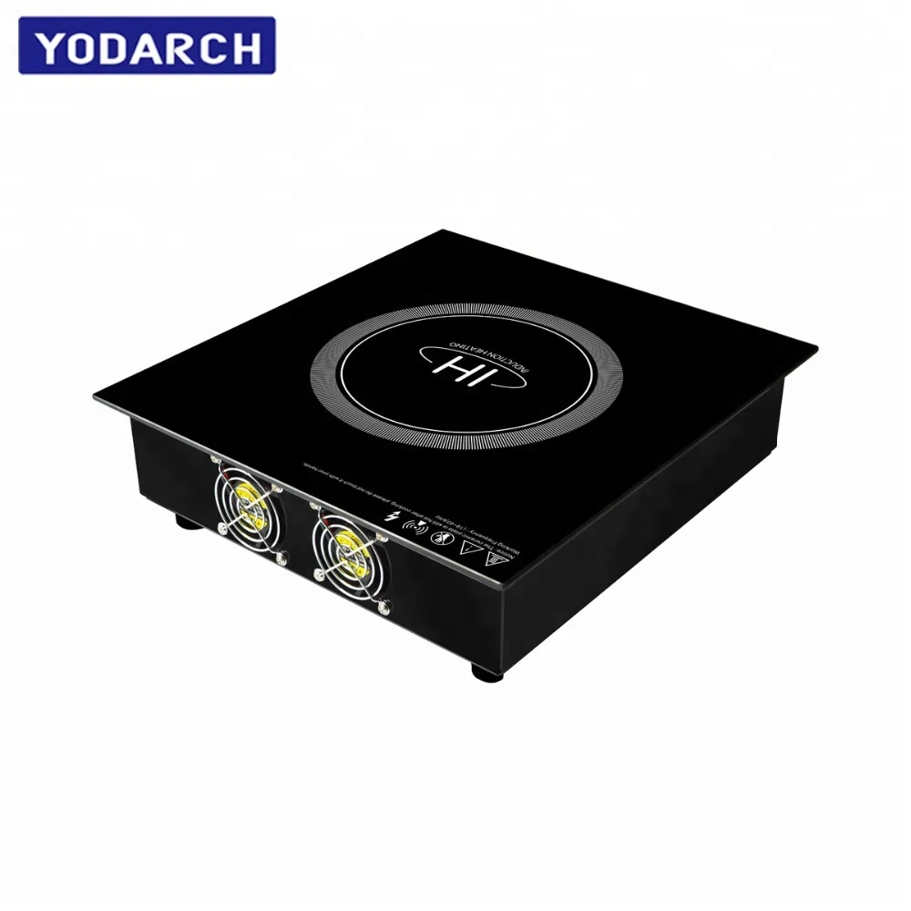 3000W Cooking Equipment Black Glass Plate Commercial Hotel Induction Built In Stove Cooker 220V