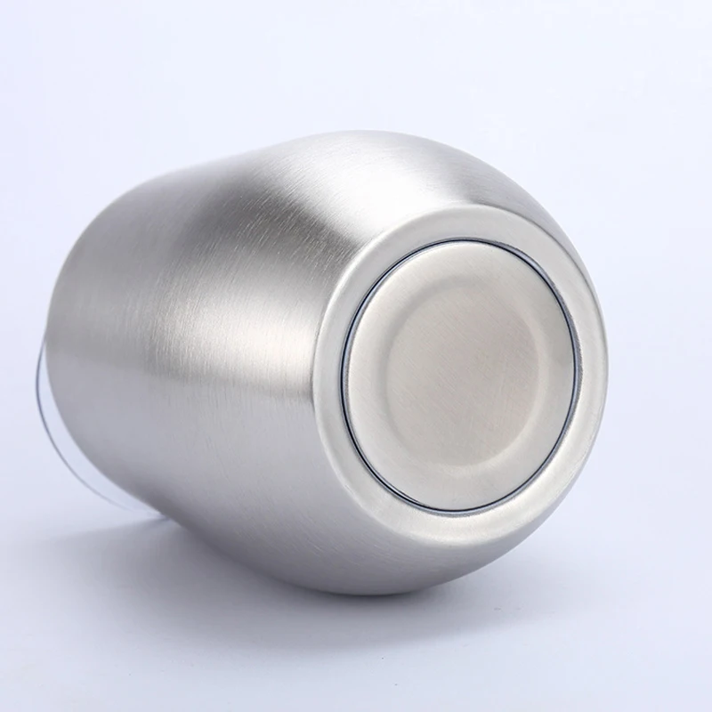 12 oz Egg Shaped  Stainless Steel Vacuum Insulated Wine Beer Tumbler Wholesale with Lid