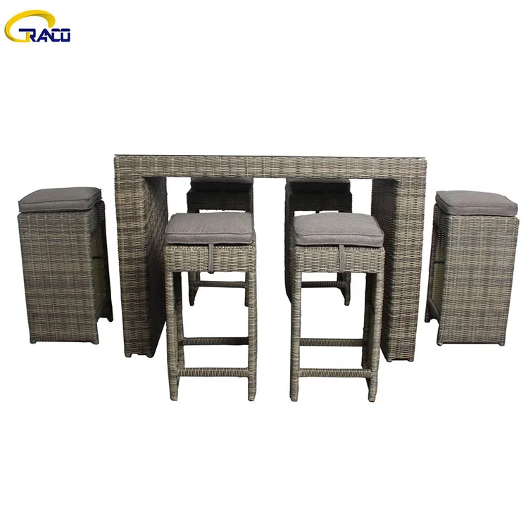 
breakfast upholstered bar stools/mini bar table 