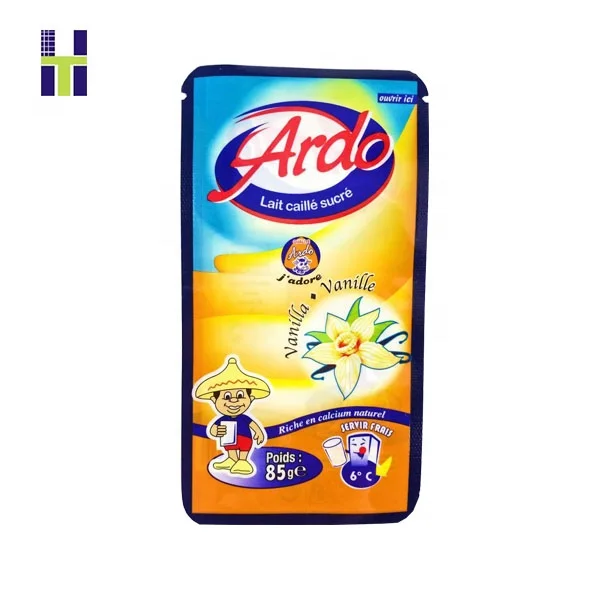 custom printed liquid milk yogurt pouch yoghurt plastic packaging bag