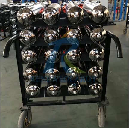 Large diameter solar vacuum tubes for solar stove