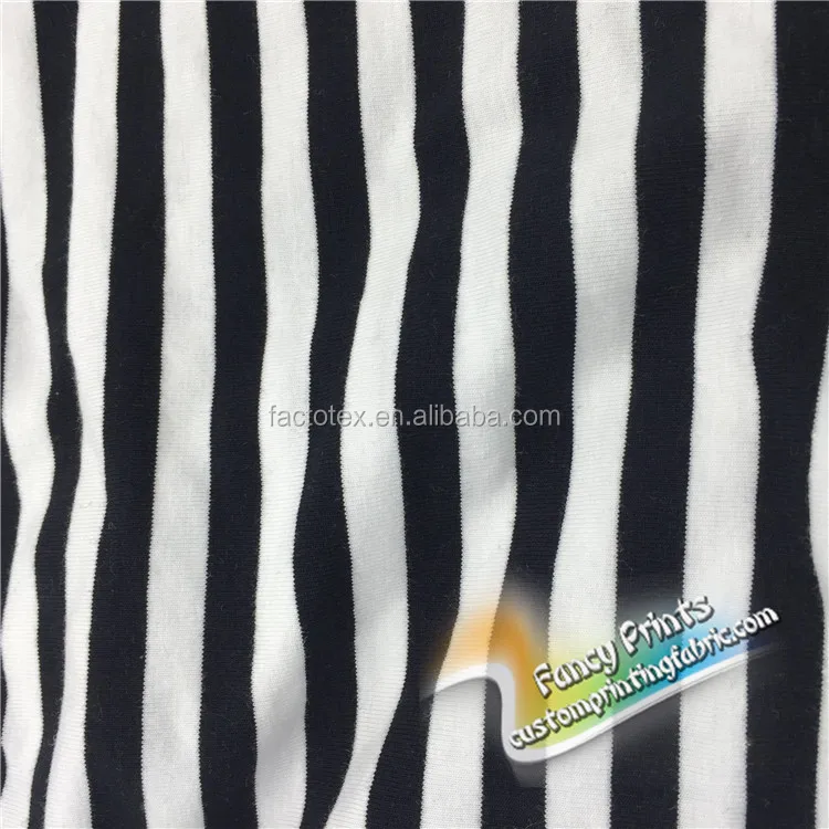 Custom Popular And Cheap Cotton Spandex Striped Stretch Fabric