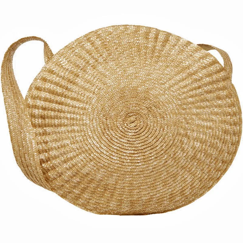
Circular New Fashion female beach bag Handmade Straw Bag 