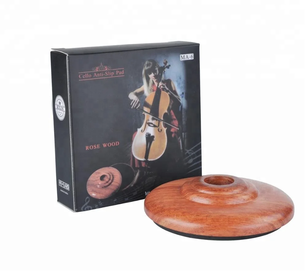 Ready to ship Rose wood Cello Pad Universal size wholesale metal cello anti skid pad cello stopper end pin pad