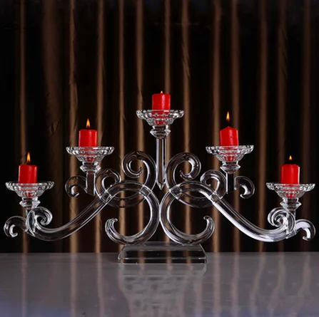 
Wedding Crystal Table Candelabra Centerpiece with 5 arm 