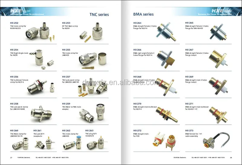 TNC BNC SMA SMB 7/16 DIN RF Connector