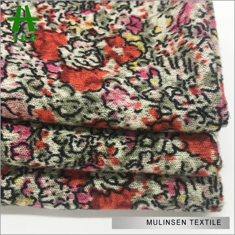 
Трикотажная ткань из ангоры с геометрическим принтом Zhejiang Shaoxing 