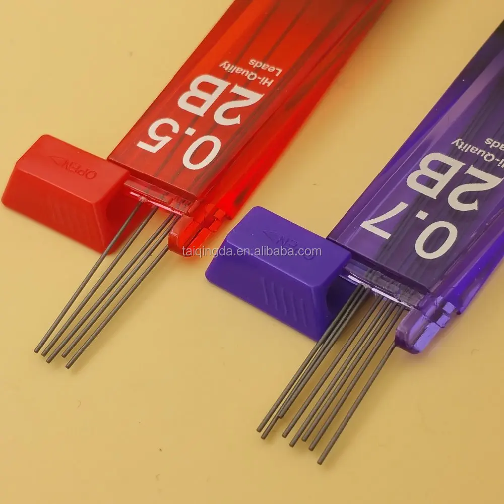 HB 2B 0.7mm mechanical pencil lead in tube stationery minas