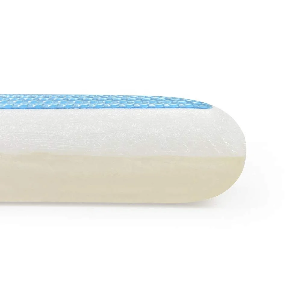 Прохладный гелевая пенная Подушка с запоминанием подушка Ортопедическая поддержка Шея для шеи шейки матки анти-храп моющиеся бамбуковые волокна крышка