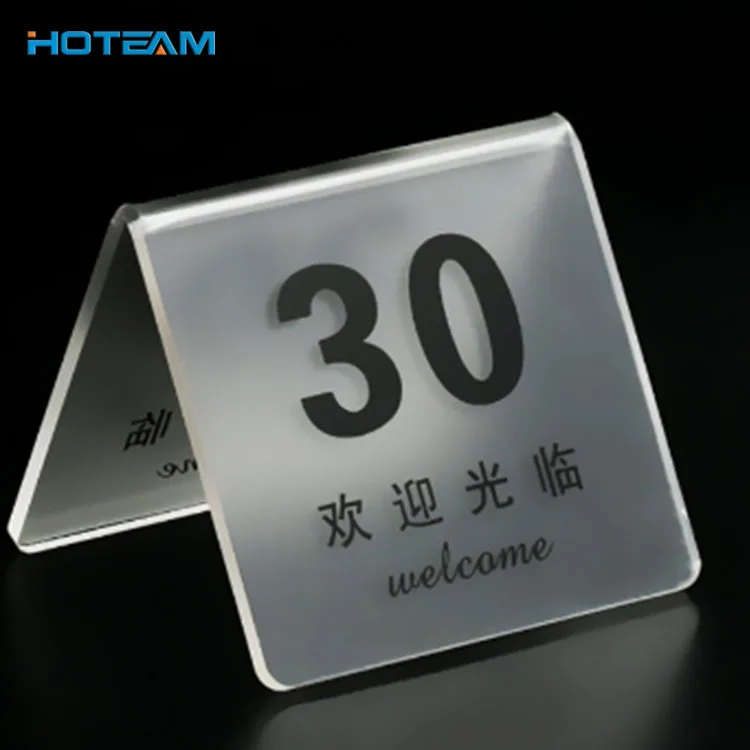 Custom Acrylic Plastic Table Numbers For Restaurant