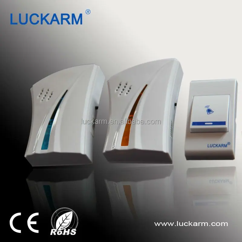 Крытый Беспроводные Дверные Звонки с 2 приемниками 1 пульт дистанционного управления