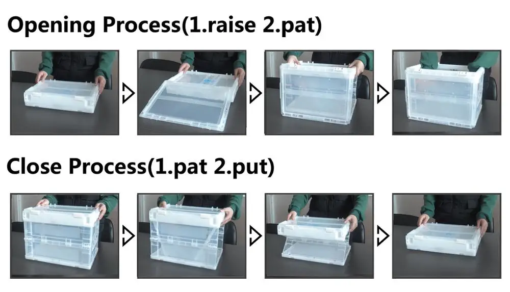 small plastic folding packaging box household bead storage box packaging container with lid