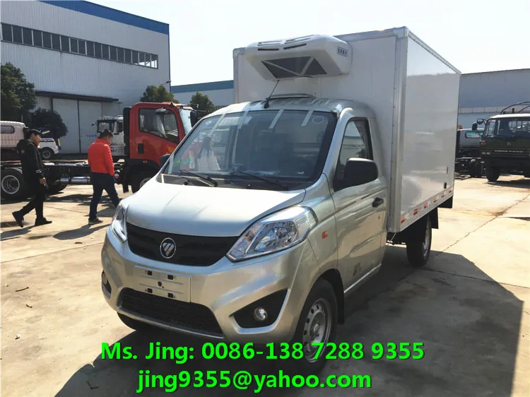 
New model Foton gasoline 1.5 ton mini refrigerator van car hot sale in Cambodia 