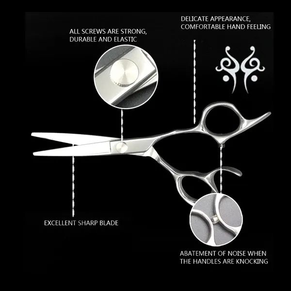 Reversed Blade Hair Scissors Made Of Japanese Cobalt Steel Barber Scissors