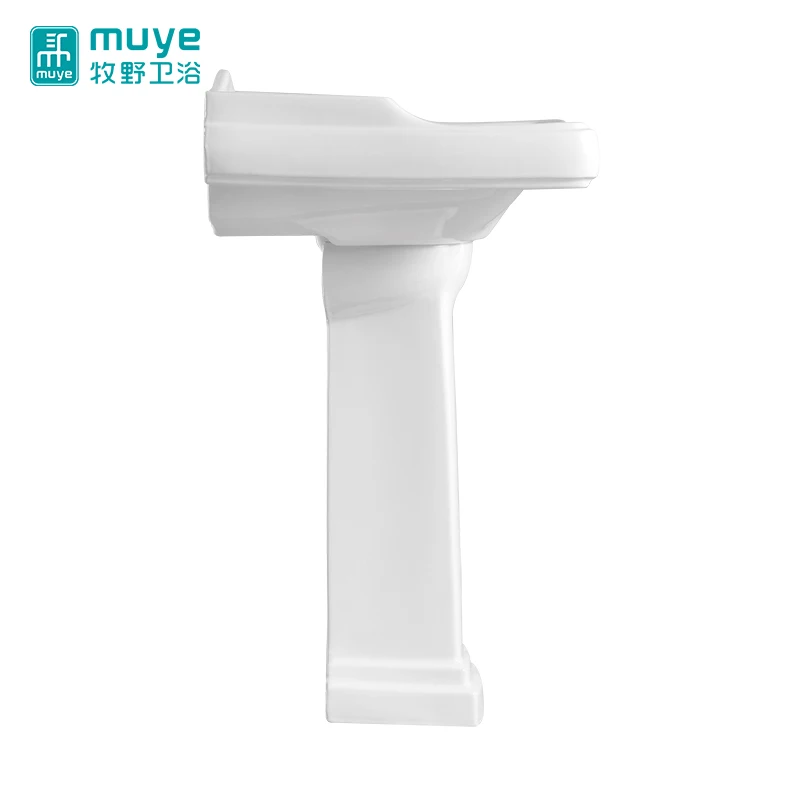 European Novelty Design Hand Wash Sink Full Pedestal Decorative Ceramic Art Basin