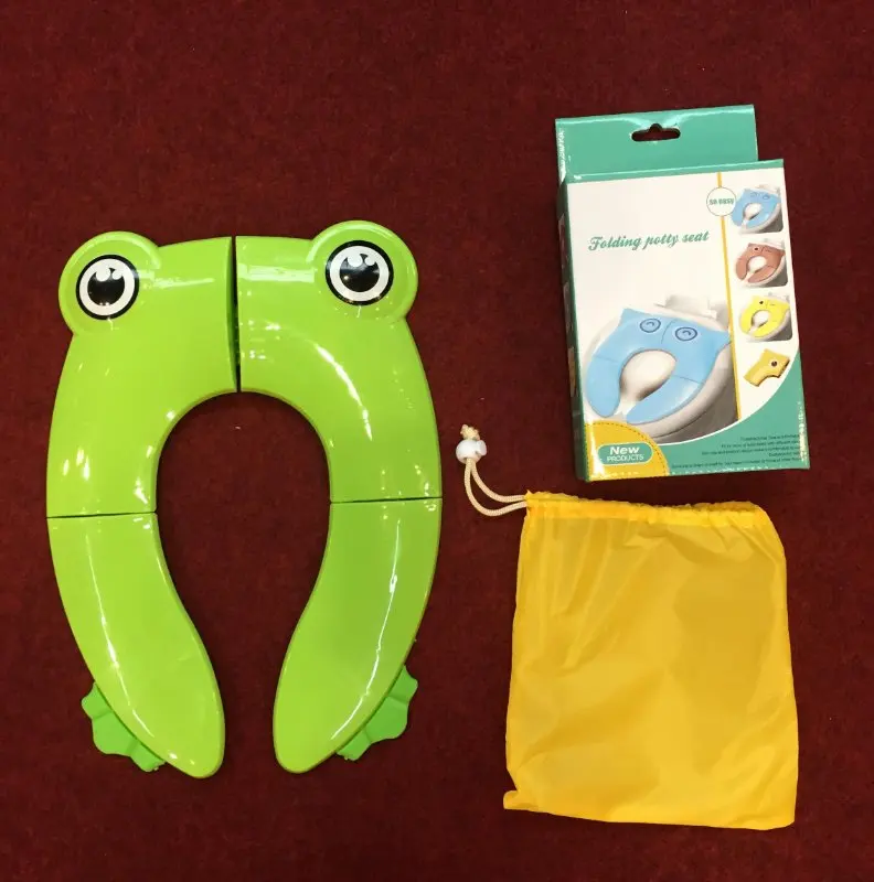 Travel Folding Silicone Portable Potty Non Slip Silicone Pads Training Toilet Seat Cover Liner