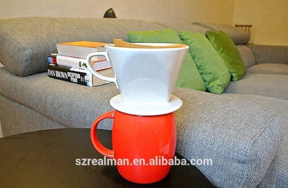 Ceramic Coffee Dripper / Drip Coffee Maker For Fresh Filter Coffee