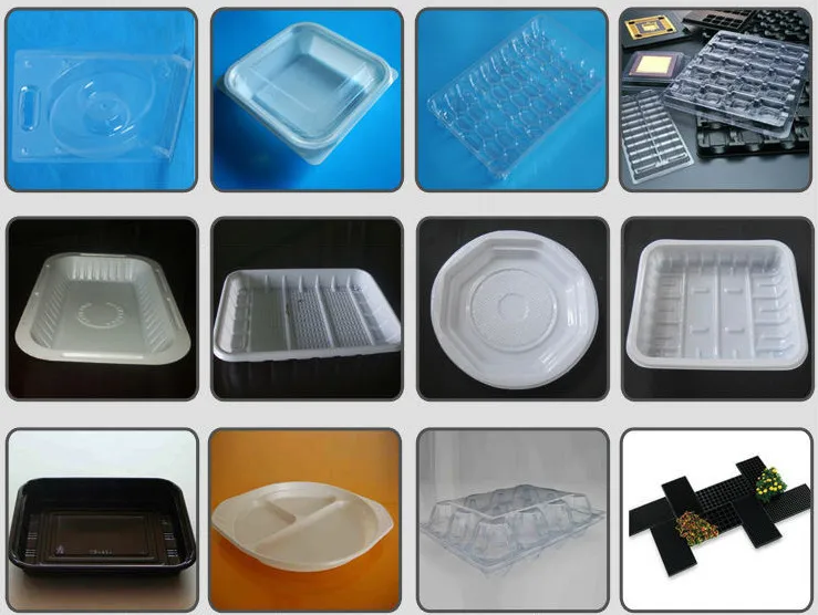  PC PETG HIPS PVCl Plastic Food Tray Semi-auto Blister Forming Machine for