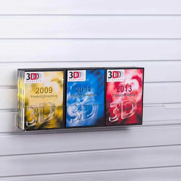 Custom Wholesale 5 Tier Wall Mounted Transparent Storage Display Rack Clear Acrylic Book Shelf