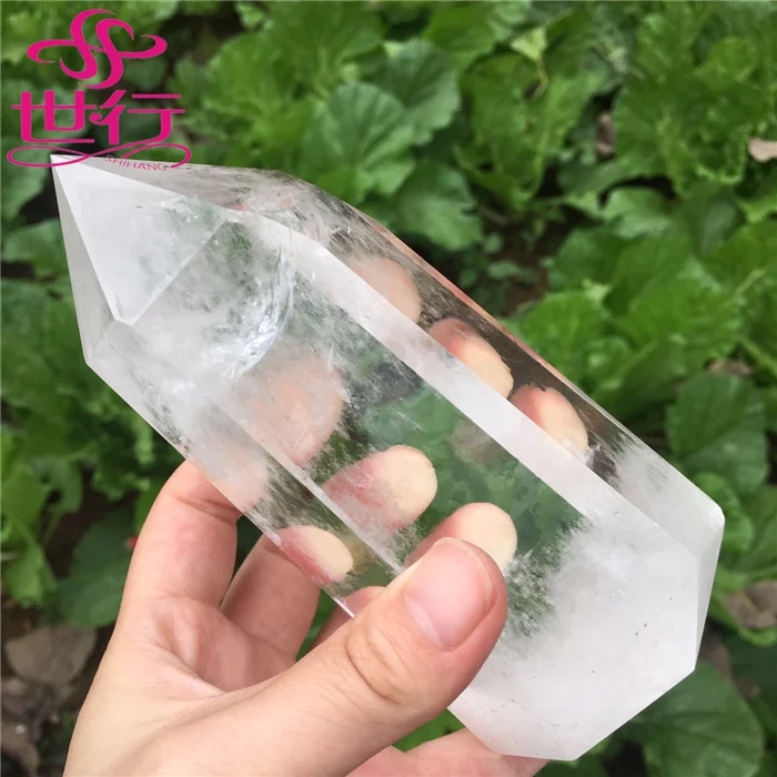 Wholesale natural clear white crystal pillar wands points single terminal white crystal pillar wands points for