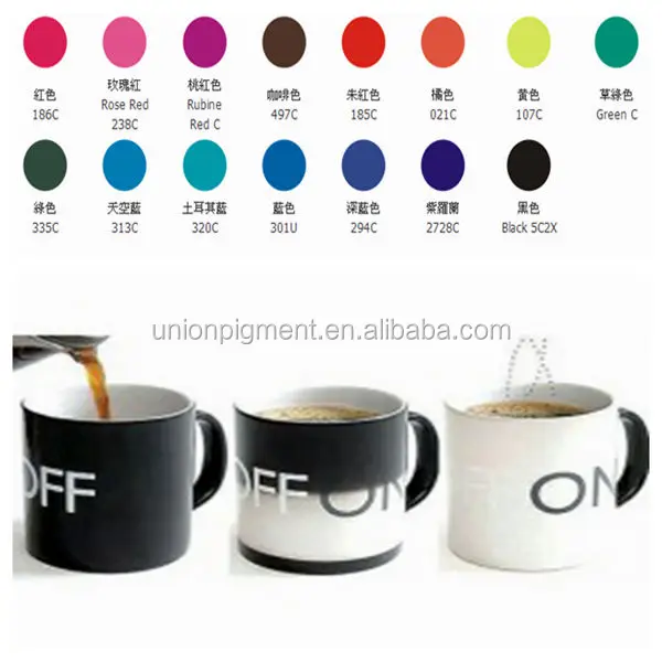 thermochromic pigment powder change color with temperature changing