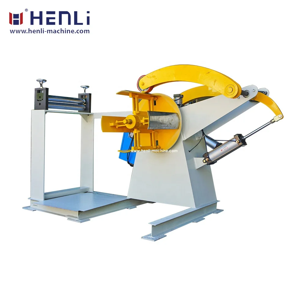 
HENLI Machinery Automatic Metal Coil Recoiler Steel Sheet Winder Machine with Tension Function 