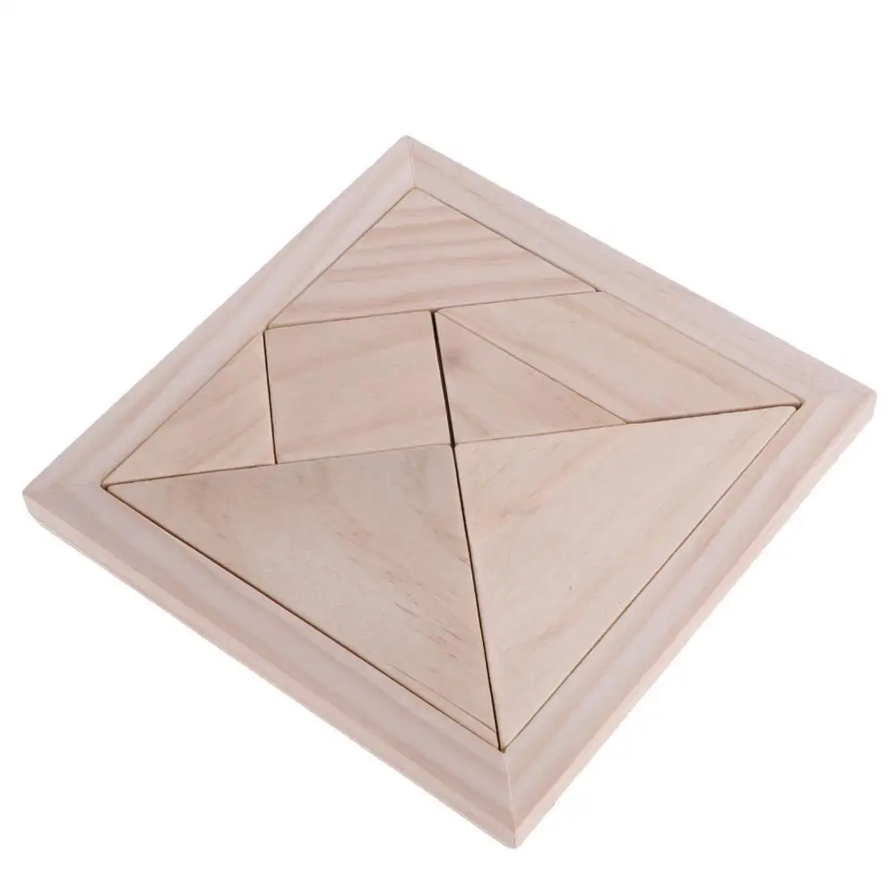 Large Size Wooden Jigsaw Tangram Board Educational Kids  Puzzle Shape Developmental Toy New Arrival