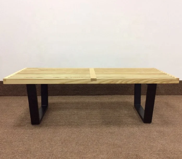 Warehouse  factory furniture long wood bench for living room and outdoor buench