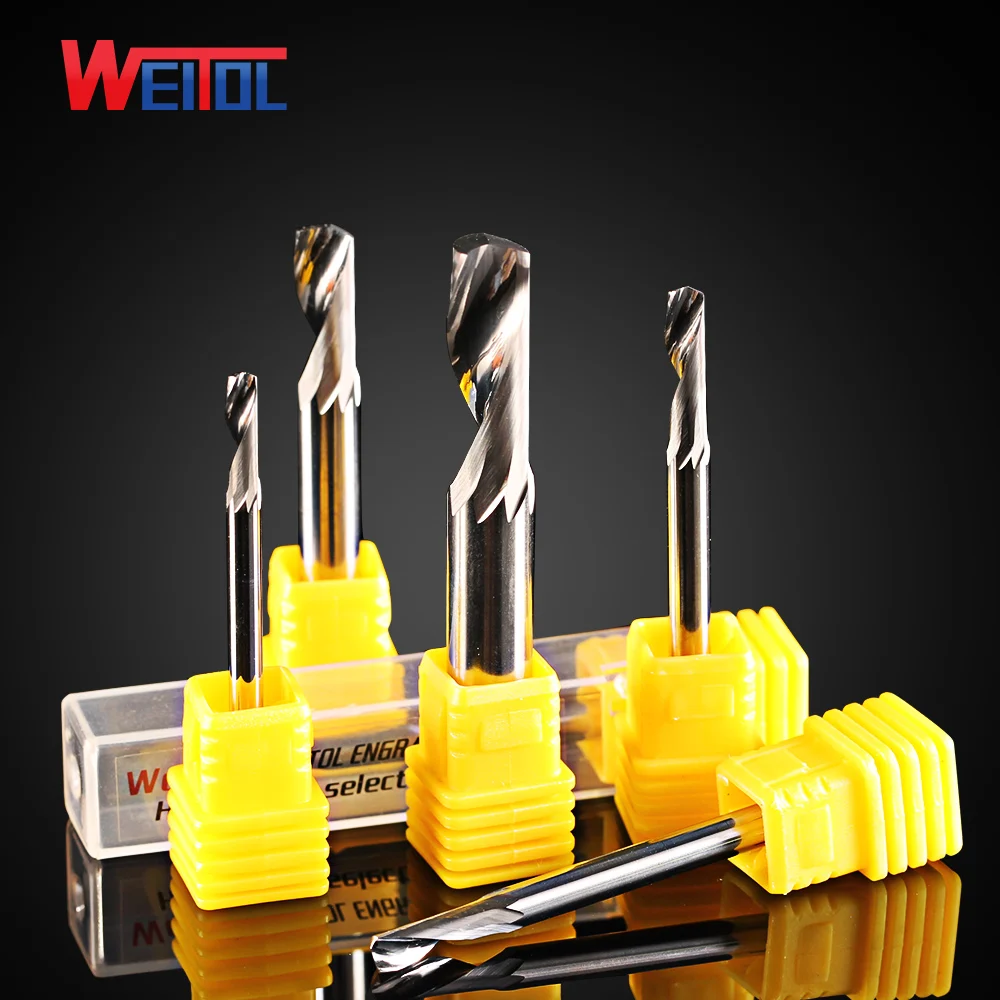Концевая фреза из карбида вольфрама 4 мм 3/8 карбидная Концевая фреза 1 канавка инструменты для алюминия