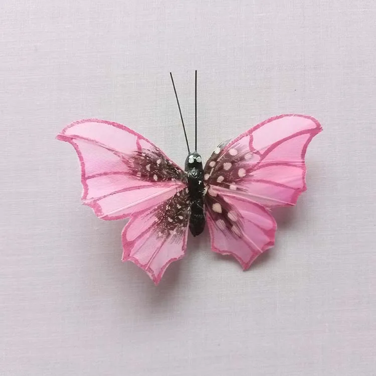 Реалистичные перьевые бабочки, реалистичные Свадебные украшения