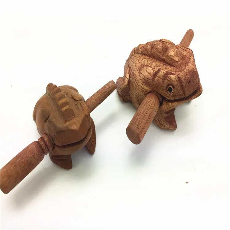 Home Office Decoration Wooden Thailand Traditional Craft Lucky Frog