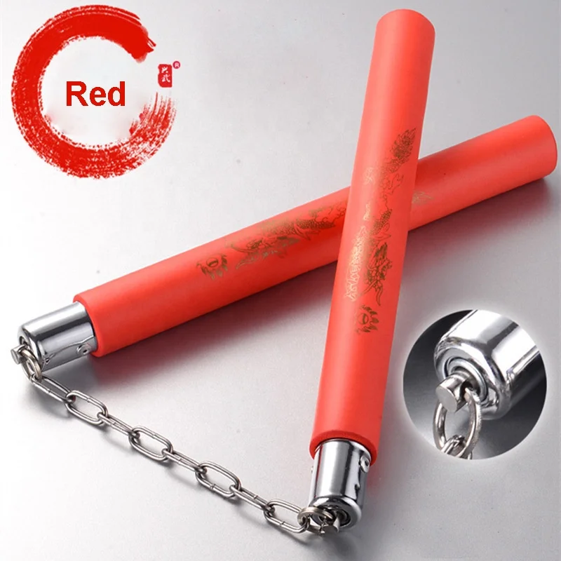 Martial Arts Foam Nunchucks Nunchaku Dragon Pattern Black Martial Arts Chinese Kung Fu Nunchucks