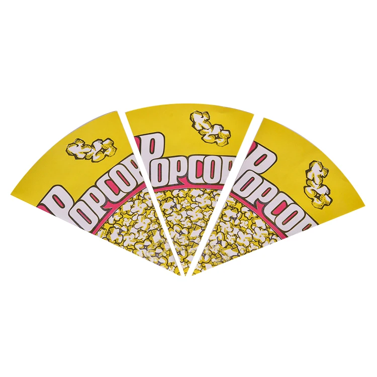 Various size fast shipping greaseproof square bottom food packing microwave popcorn paper bag