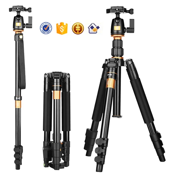 Q555 Professional Aluminum Magnesium Alloy Portable Foldable 12' Tripod Kit For SLR Digital DV Camera Can Be Changed To Monopod