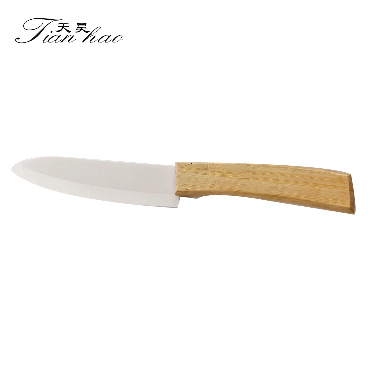 New Arrival Kitchen Dining 4 Inch Bamboo Handle Ceramic Blade Knife