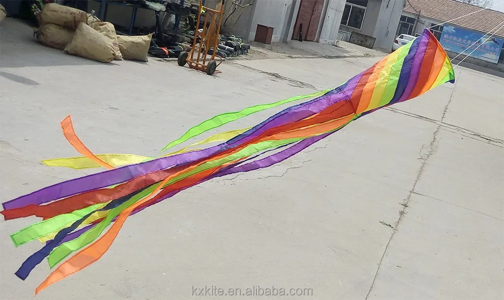 decorative multi color striped windsocks big size from kite factory