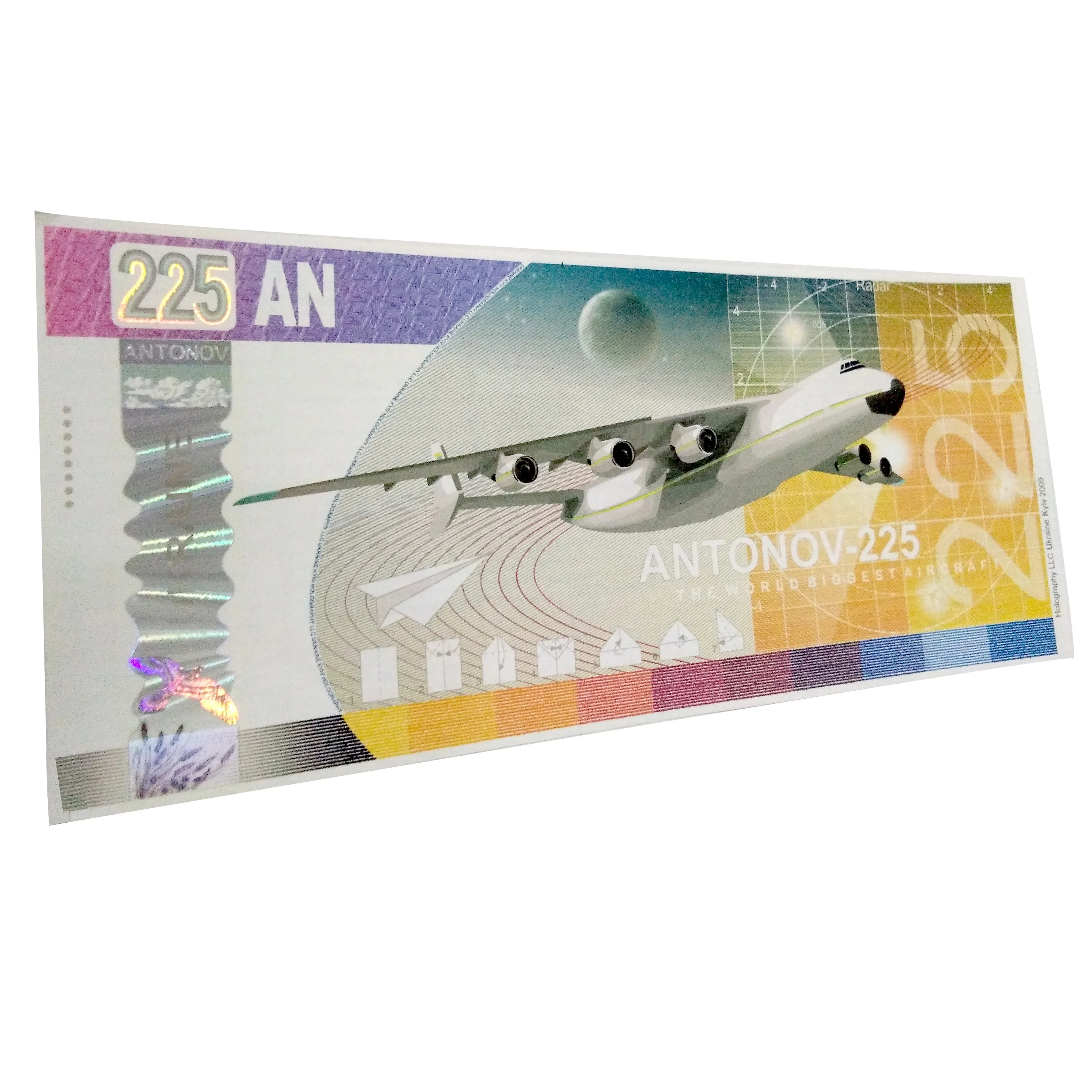 Custom security 3d hologram ticket/voucher/coupon with barcode/QR code/ serial number