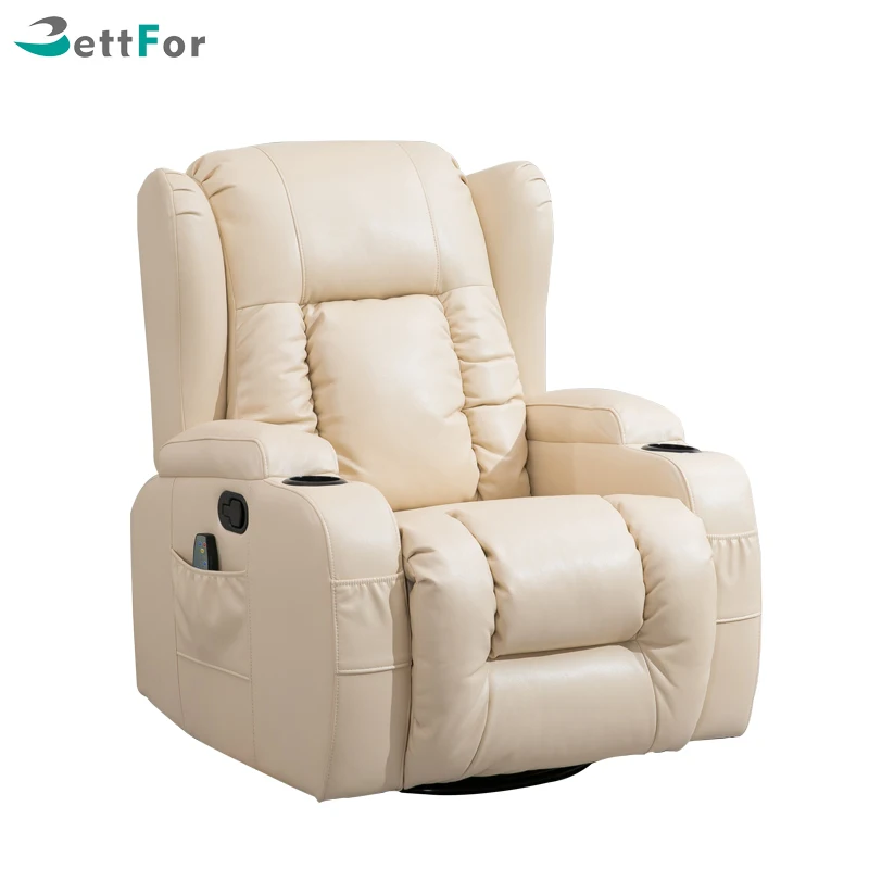 
Heated vibration massage recliner leather sofa chair with swivel rocker function BRC-322 