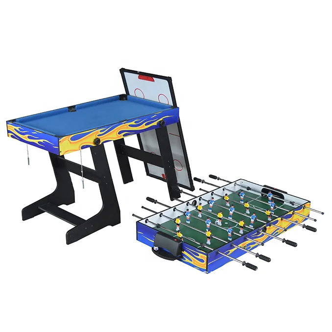 4 in 1 Multi-Function folding billiard pool table with foosball , table tennis ,hockey game